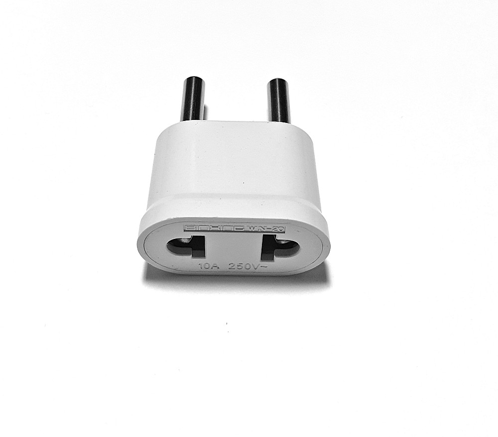 Перехідник живлення 220В плаский USA/AU на EURO розетки, білий Вінниця - фото 3