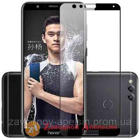 Защитное стекло  Huawei Honor 7X Glass full черн Одесса
