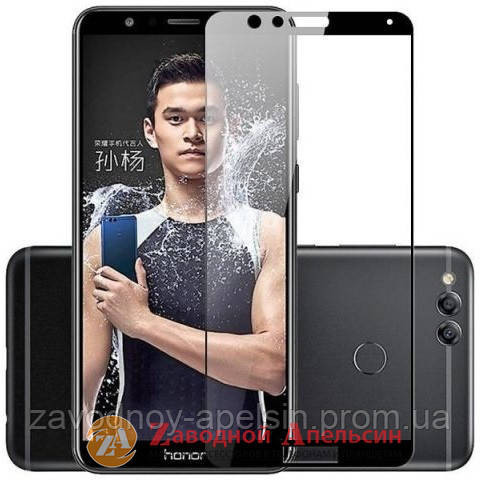 Защитное стекло  Huawei Honor 7X Glass full черн Одесса - изображение 1