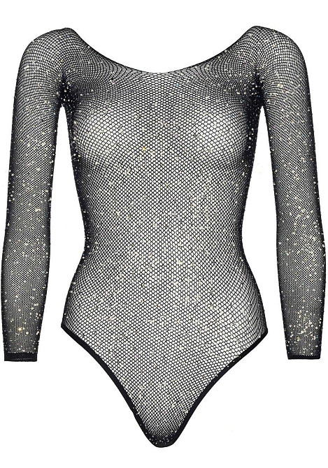 Сітчасте боді зі стразами Leg Avenue Crystalized fishnet bodysuit Black One Size Sex Aura Київ - фото 6