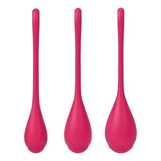 Набір йоні намистин Satisfyer Yoni Power 1 Red, діаметр 2-2,5-3см, вага 22-46-74гр Sex Aura Київ