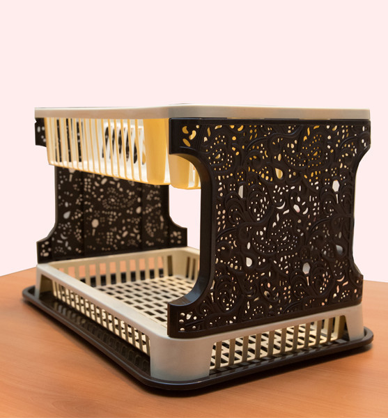 Сушилка для посуды Efe ажурная. 42х29х29 бежево-коричневая Одесса - изображение 1