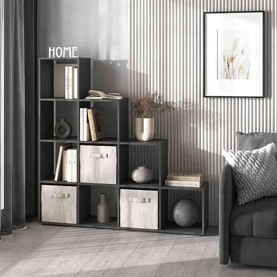 Стелаж VAYS M-40, книжкова полиця з 10 комірками, етажерка для дому, іграшок і декору, ЛДСП, 143×29×143 см Львів