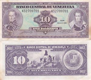 Venezuela Венесуела - 10 Bolivares 31.05. 1990 UNC Полтава - фото 1