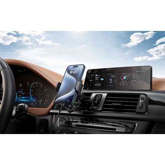 Тримач телефону автомобільний XO з бездротовою зарядкою WX041 Dual Arm Air Outlet 15W Wireless чорний Львів