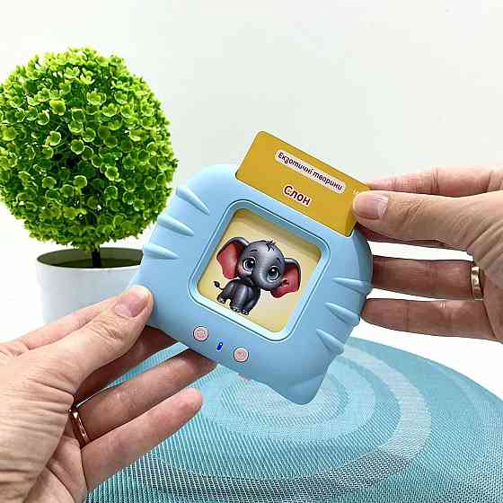 Картридер Знань WToys 112 карток 18 тем українська мова вірші пісеньки казки Блакитний (84499) Чернігів