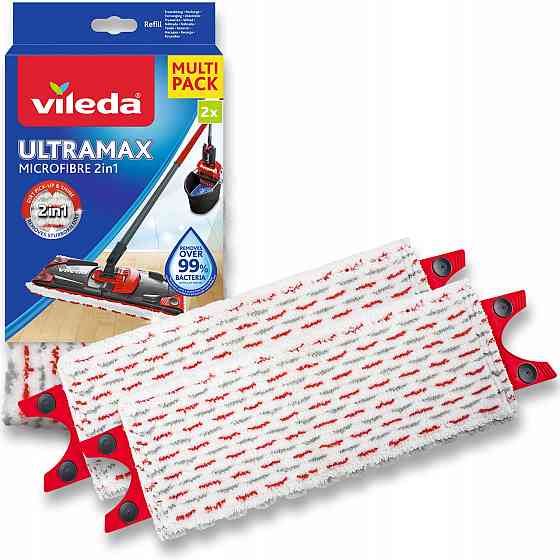 Запасні Насадки плоскі 2 шт для моделі швабри 163425 або 155737 Vileda "Ultramax Microfibre 2v1" (16 Нововолинськ