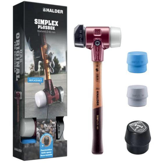 Молоток HALDER Simplex 3027 насадки із чорної гуми, гумового композиту, суперпластику Одеса