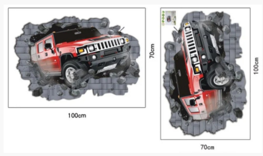 Интерьерная наклейка на стену Джип 3D Киев - изображение 3