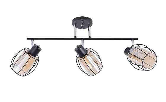VALESO Стельова люстра на 3 плафони 91180M/3 чорний+хром Коломия