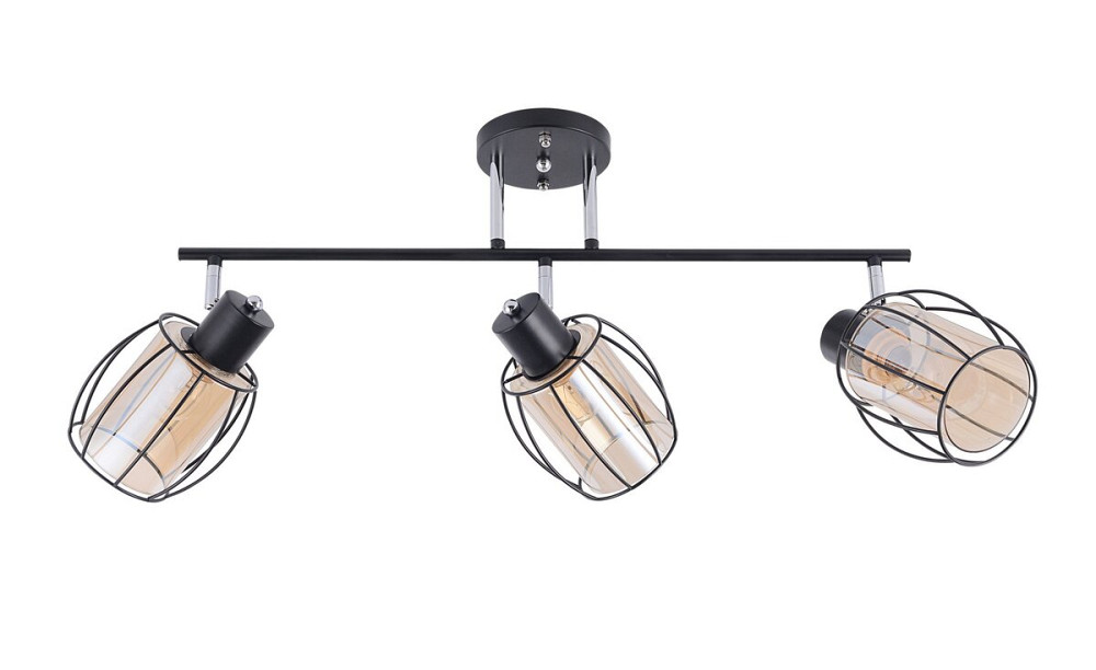 VALESO Стельова люстра на 3 плафони 91180M/3 чорний+хром Коломия - фото 1