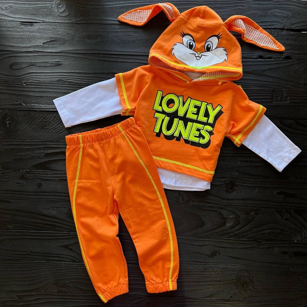 Костюм (Реглан + Жилетка з капюшоном + Штани) n-cey Помаранчевий, 92-98см пакунок малюка Киев - изображение 1