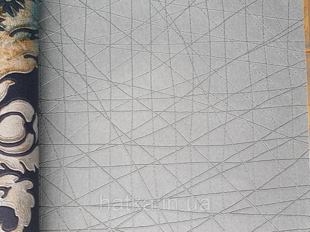 Шпалери вінілові на флізелін Sirpi Alta gamma Sempre 3 абстракція смужка павутинка сріблом на блакитному Київ - фото 2