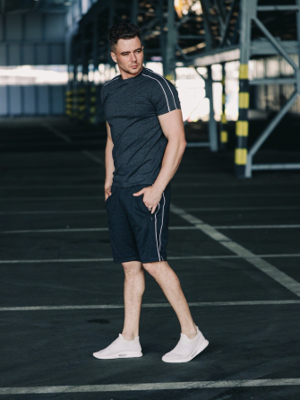 Шорти чоловічі трикотажні з кантом Антрацит XL Харків