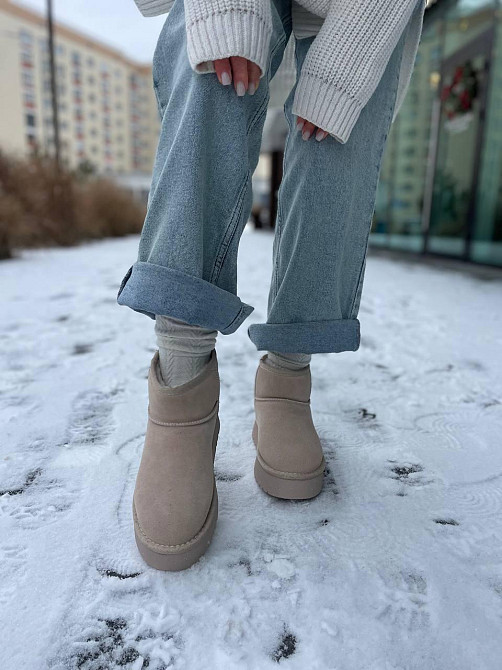 Hengji Угги жіночі HENGJI T38-3 бежеві (зима, замша натуральна) (5739) 39 Коломыя - изображение 5