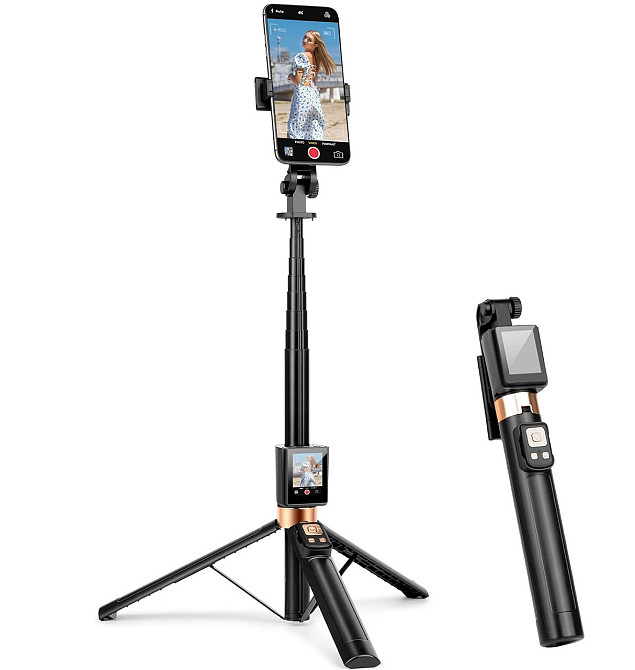 Штатив для телефону з селфі дисплеєм для зйомки стрімів 44-175 AC Prof CL07 Київ - фото 1