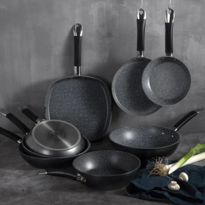 Сковорода MasterPro Home edition, Вок з кришкою, 28 см (BGMP-3289-BK) Вінниця - фото 8