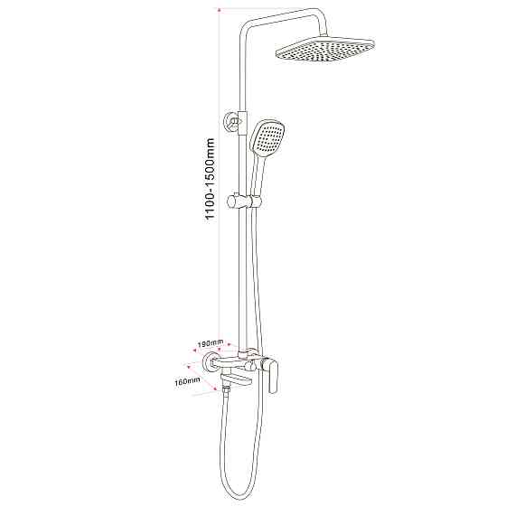 Душова система Globus Lux LAGUNA GLA-0002NE Луцьк