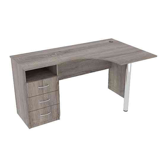 Стол угловой ОСК-2, Дуб Сонома Трюфель, 1500/900/760 Львов