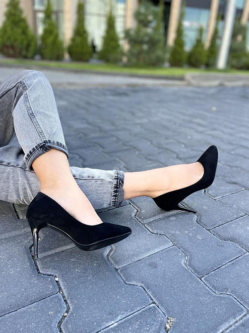 Comer Туфлі жіночі COMER чорні еко-замша висота каблука 8.5см розміри 36-40 (1960) Коломия - фото 4