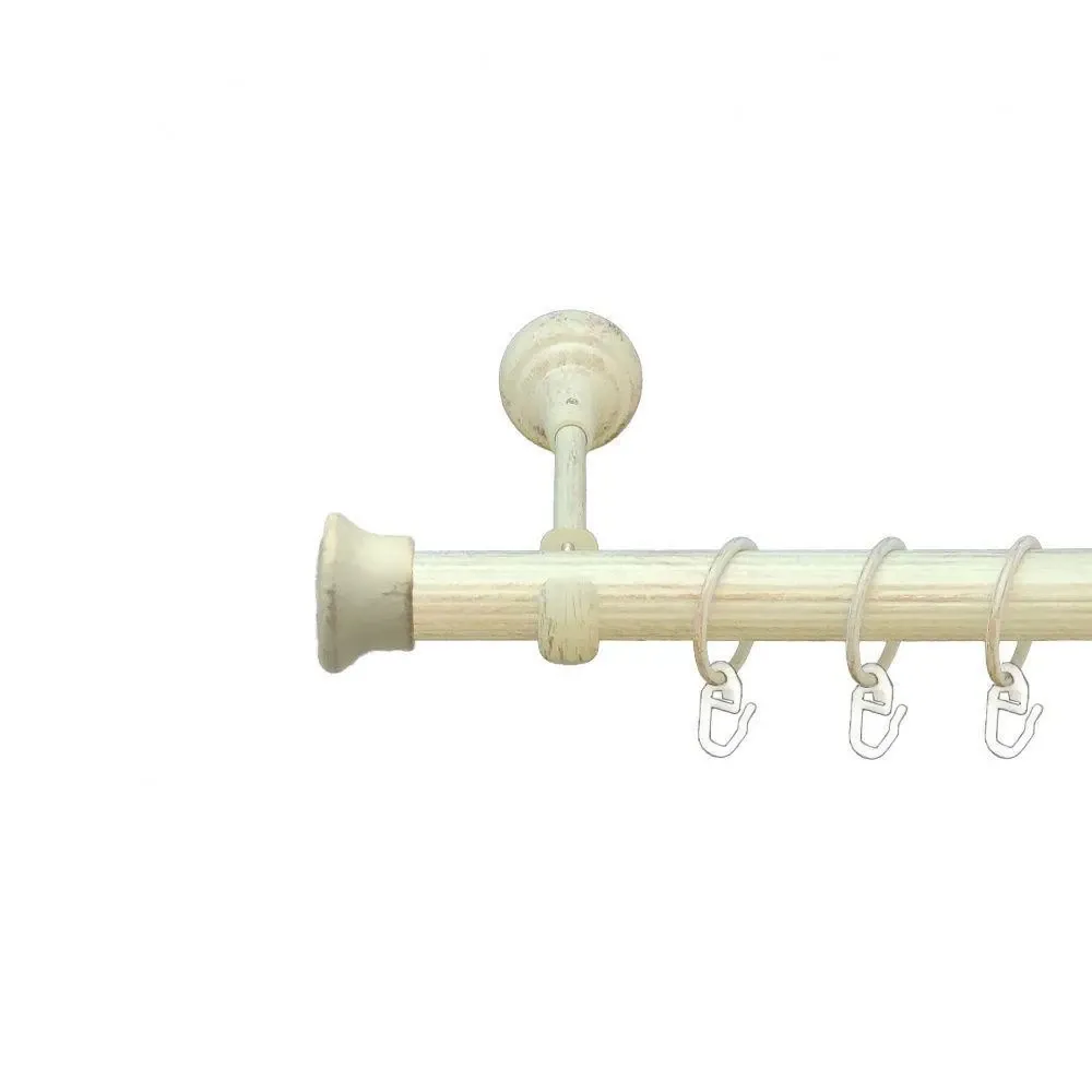 Карниз Orvit Дуо металевий дворядний ретро рифлена труба кільце металеве Біле Золото 25\19 мм 200 см Львов - изображение 1