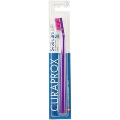 Зубная щетка Curaprox CS 5460 Ultra Soft Ультрамягкая D 0.10 мм Фиолетовая с розовой щетиной (CS 5460-34) Винница - изображение 1
