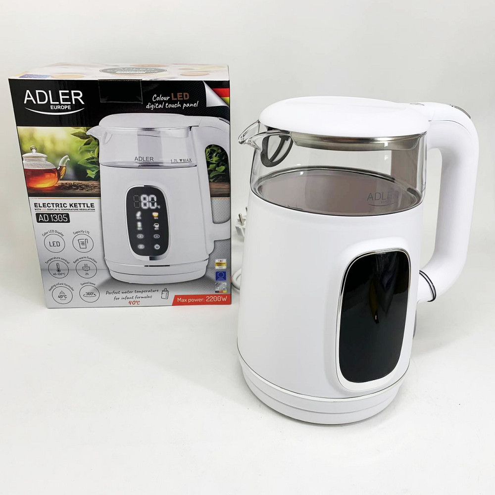 Чайник электро подсветка Adler AD 1305 1.7Л 2200Вт, Чайник с подсветкой и индикатором уровня воды VT-82 Львов - изображение 7