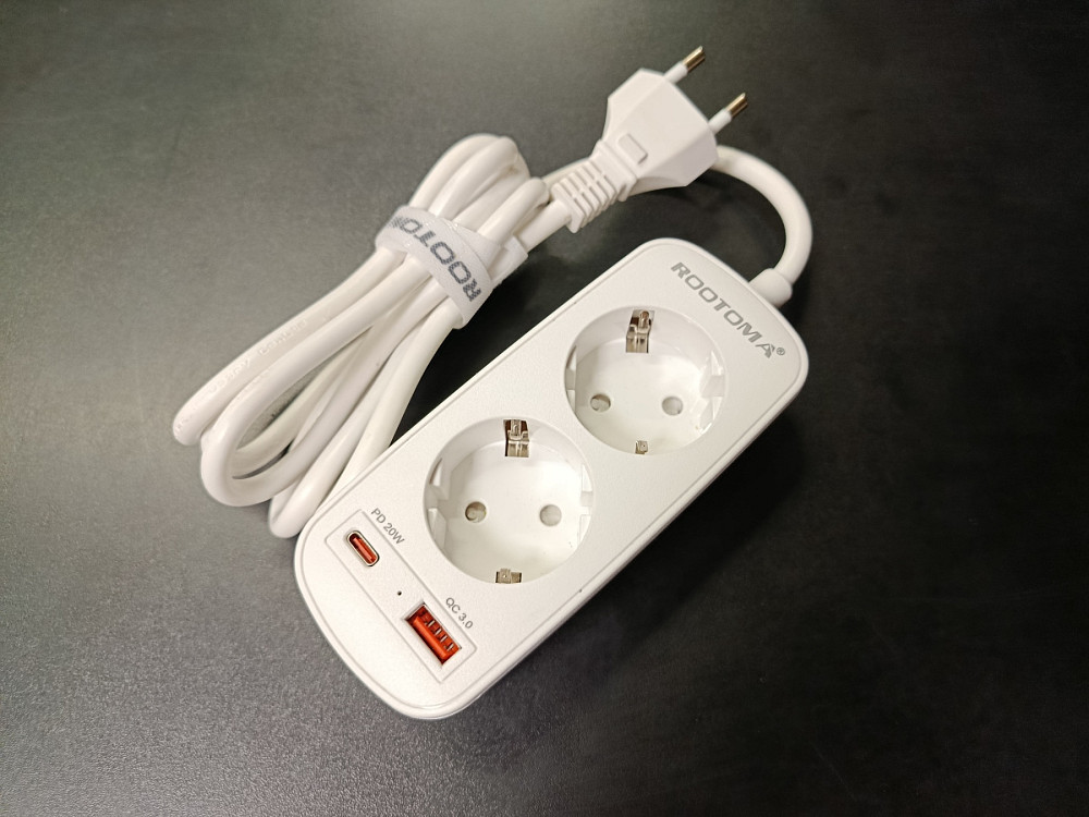 Мережевий подовжувач Rootoma GT-6182U з USB та Type-C PD 20W Луцьк - фото 3