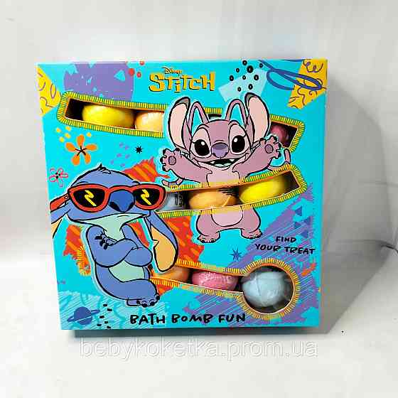 Набір бомбочок для ванни Disney Stitch 12 шт по 30 г Львів