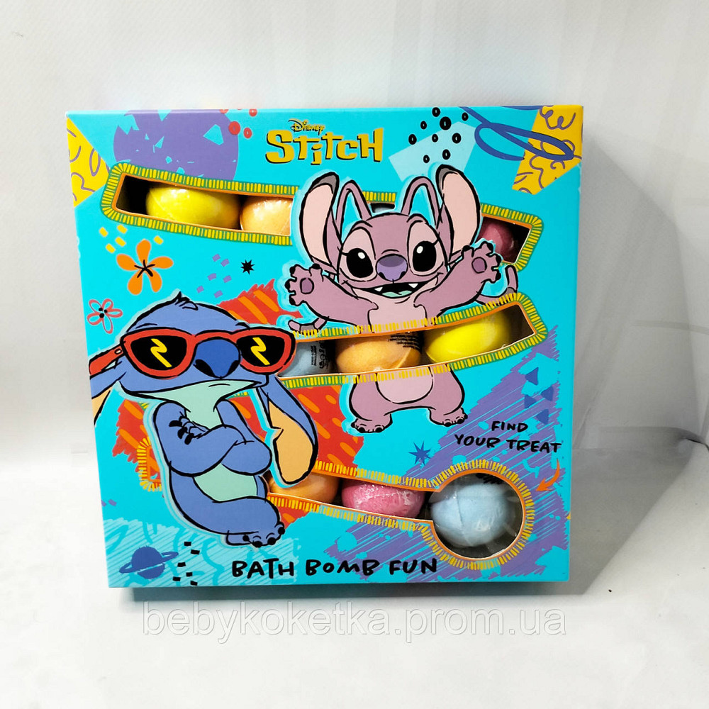 Набір бомбочок для ванни Disney Stitch 12 шт по 30 г Львів - фото 1