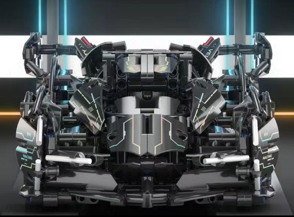 Конструктор спорткар на радиоуправлении Technic Supercar 1:14 с моторами и подсветкой 1148 деталей черный Киев - изображение 3
