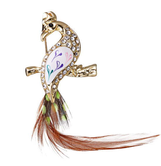 Брошка святкова жіноча Павич Київ - фото 1