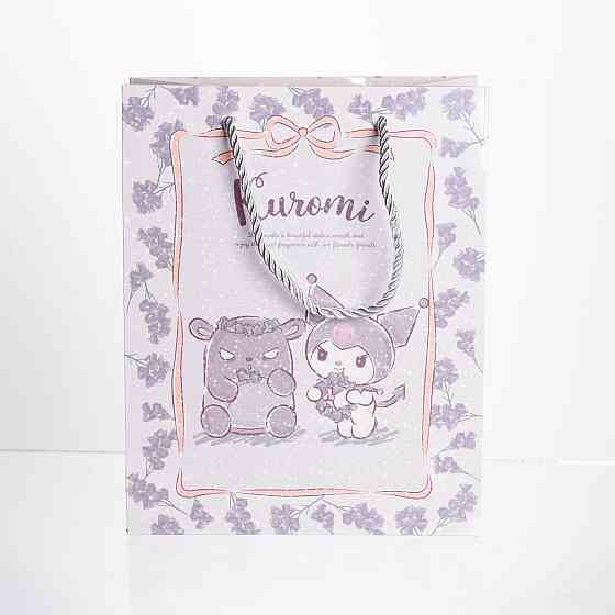 Набір подарункових пакетів з паперу 10 (шт.) Kuromi картонні гарні пакети для подарунків 19×9.5×24.5 (см) Фіолетовий HP-10359-11V Київ