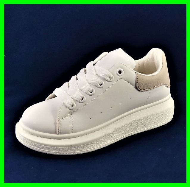 . Жіночі Кросівки Сліпони Білі із Сірим Мокасини A!exander Mc@ueen (розміри: 39) — 063 Відео Огляд Дніпро - фото 8