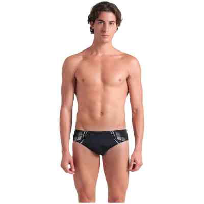 Плавки Arena Poseidonia Swim Briefs 009075-501 чорний, білий 80 (3468337537090) Винница
