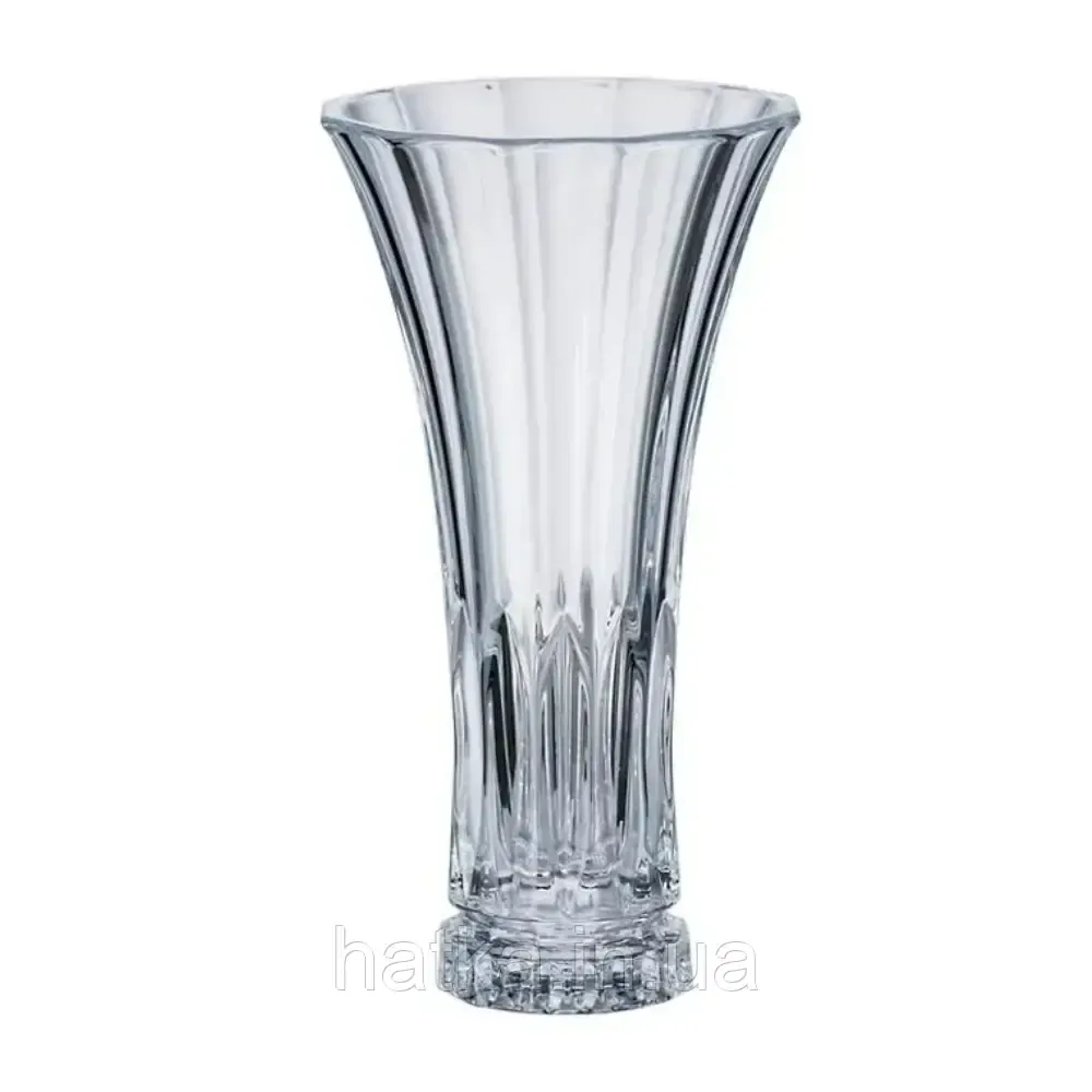 Ваза скляна 305 мм Bohemia Welington 8KG08 99S37/305 прозоре товсте скло Київ - фото 1