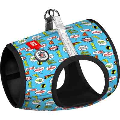 Шлей для собак WAUDOG Clothes с QR паспортом "Лига Справедливости в голубом" S2 (1012-4002) Винница