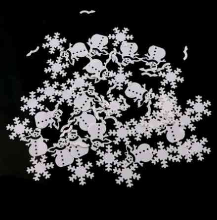 Новогодний конфетти Снеговики 15 г белый Киев