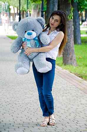 М'яка  іграшка подарунок на 8 березня плюшевий ведмедик,  плюшевий ведмедик Бойд 100 см Сірий Тернопіль