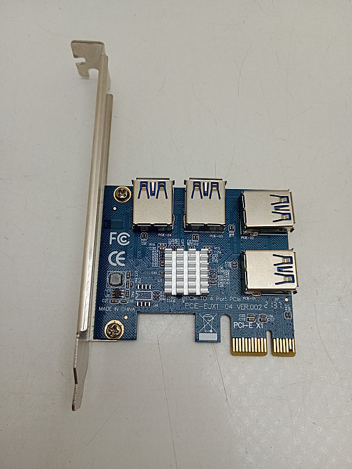 Плата розширення райзерів PCI-E x1 на 4 порти PCIE-EUX1-04 VER002 Луцьк - фото 2