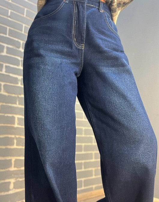 Джинси жіночі Its Basic 4107 baggy jeans палаццо широкі від стегна, темно-синій, 34, 34, 70 см, 100 см Київ - фото 11