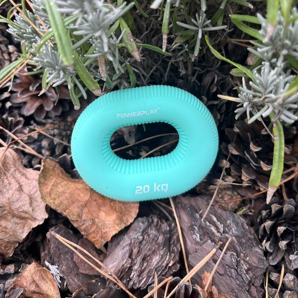 Эспандер кистевой силиконовый PowerPlay PP-4336 Hand Grip Medium 20 кг. Зеленый Киев - изображение 3