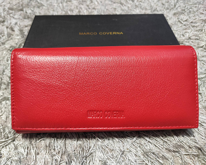 Классический кожаный женский кошелек красного цвета Marco Coverna MA 501-1 Киев - изображение 5