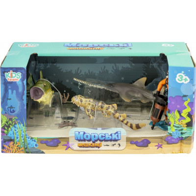 Фигурка Kids Team Морские жители: бычья акула,европейский пилорыл,окунь,аквала (Q9899-P25_2) Винница - изображение 2