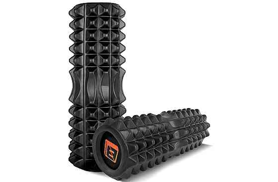 Масажний ролик EasyFit Solid Roller v.1.2s 33х13 см чорний Коломия