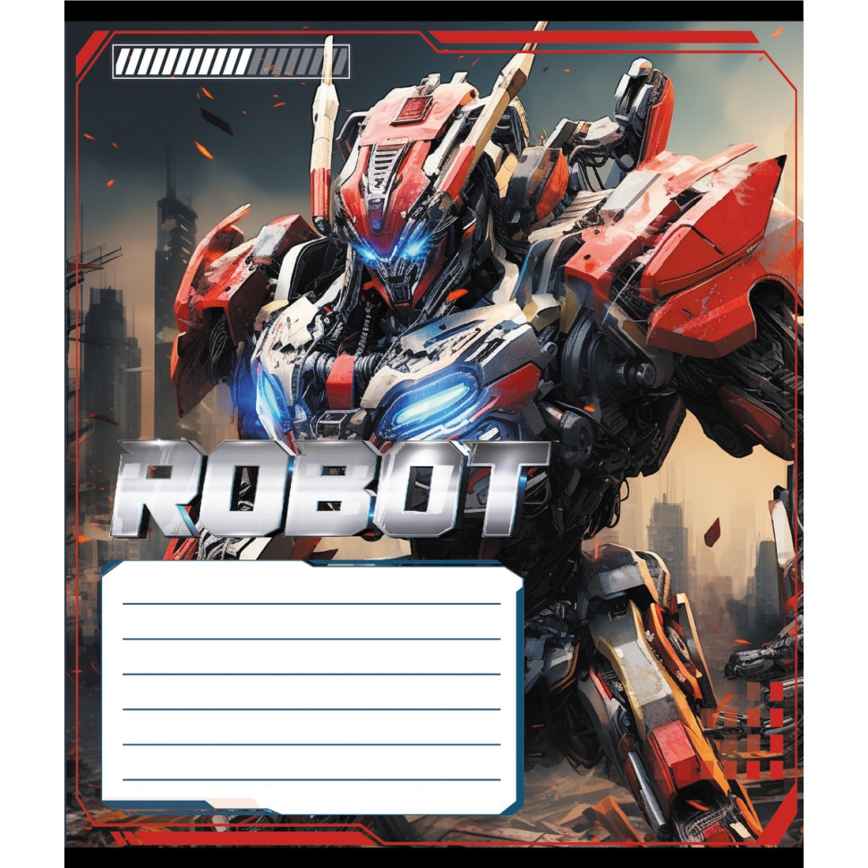 Зошит учнівський "Робот" 012-590508K-4 в клітинку, 12 аркушів (959050) Вінниця - фото 1