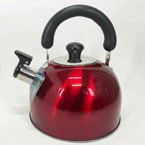 Чайник зі свистком для кип'ятіння Rainberg, Чайник з потовщеним дном і прогумованою ручкою NQ-62 Івано-Франківськ