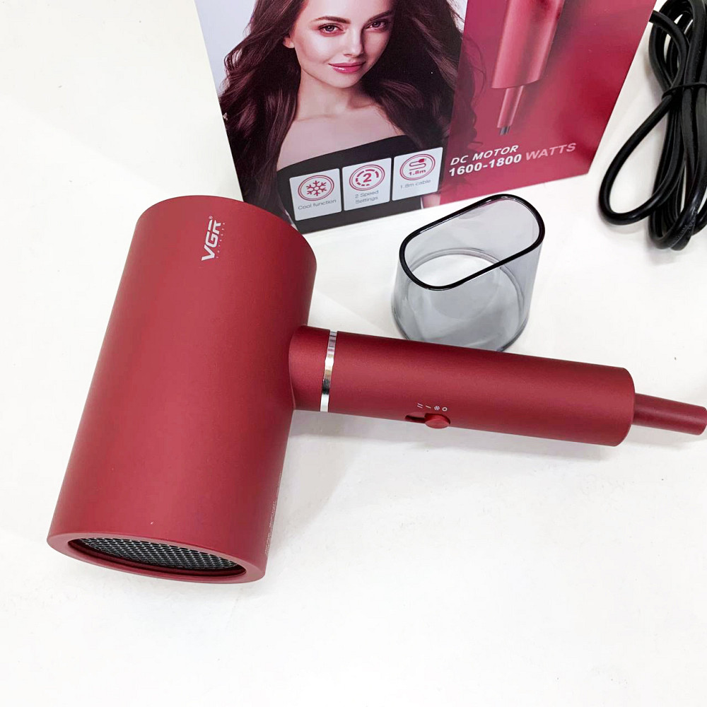 Фен для дома и салона, Фен для укладки прически волос с насадками универсальный VJ-54 Львов - изображение 1