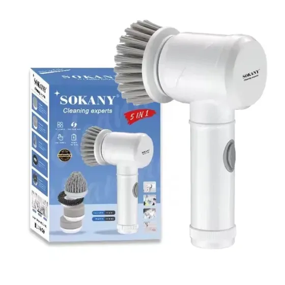 Акумуляторна електрична щітка для прибирання та миття посуду Sokany SK-12009 5 в 1: IPX5, 1800 мАг, 260 об/хв Одеса