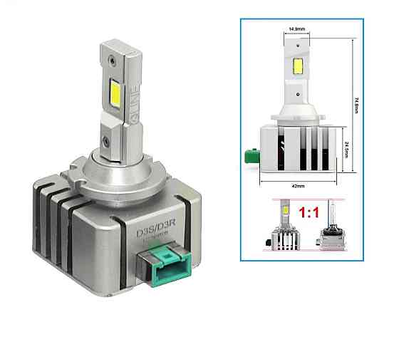Комплект світлодіодних ламп Qline Ultra D3S 65W 6000K (2шт) Харків